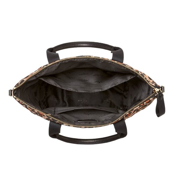 New Kate Spade Chelsea Spotted Leopard Large Convertible Backpack Brown Multi - Picture 4 of 6